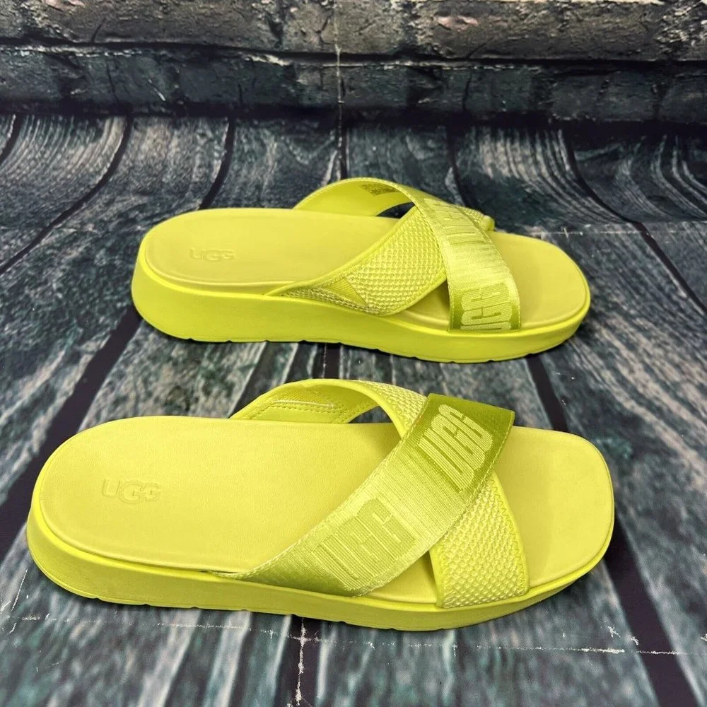 UGG‎ EMILY MESH WOMEN’S SLIDES SANDALS 1119491 SIZE 8 POLLEN YELLOW/ AUTHENTIC